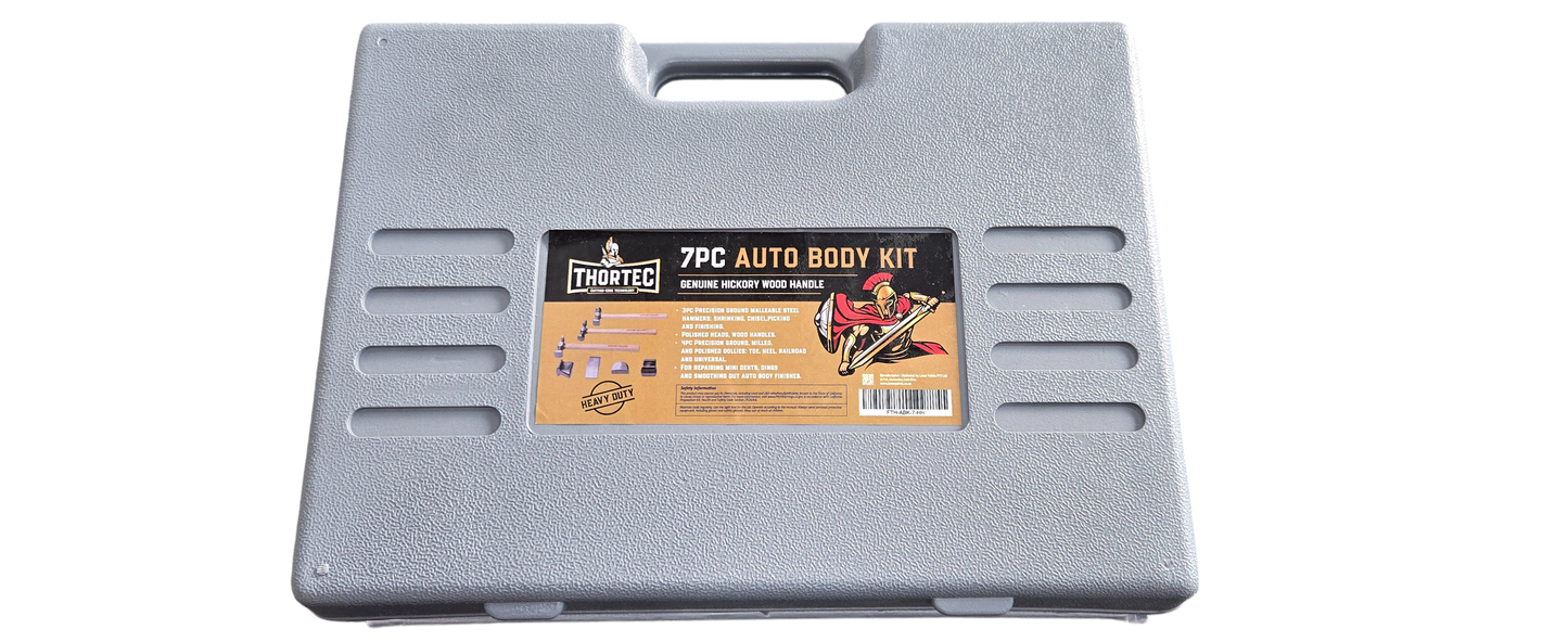 Thortec 7 PC Auto Body Kit Geniune Hickory Handle