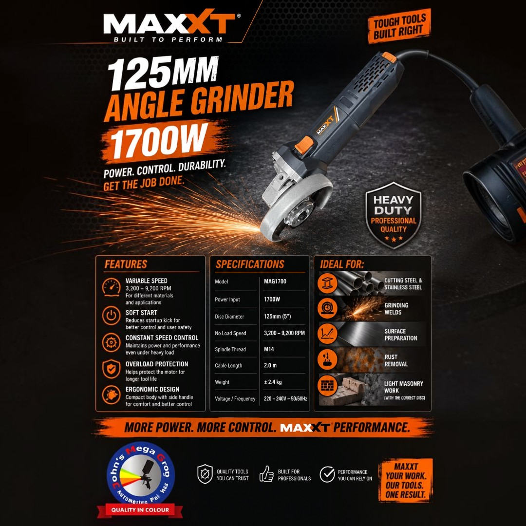 Maxxt 125MM Angle Grinder 1700W