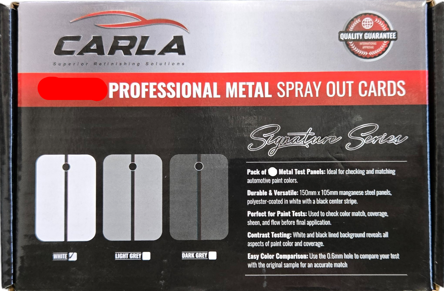Carla Metal Spray Cards 150MM x 105MM x 0.15MM Each