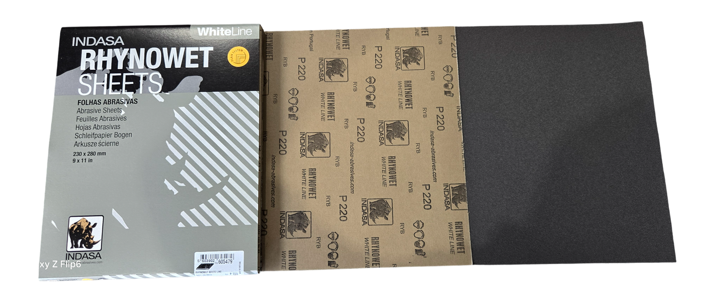Indasa Rhynowet White Line Water Paper (230MM X 280MM) EACH