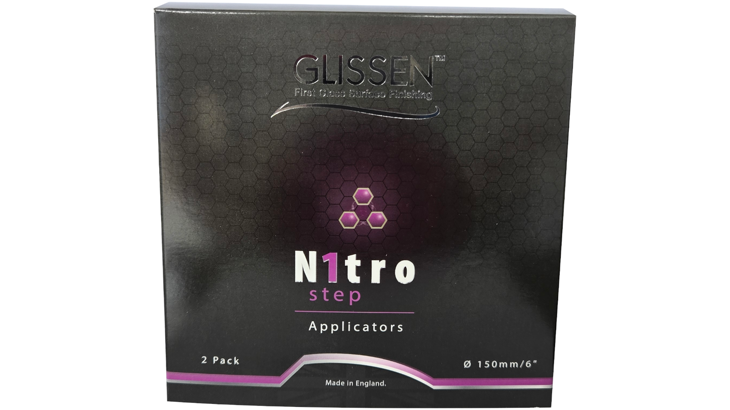 Glissen Nitro Black Waffle Finishing Foam Applicators 2 Pack 150 mm/6"
