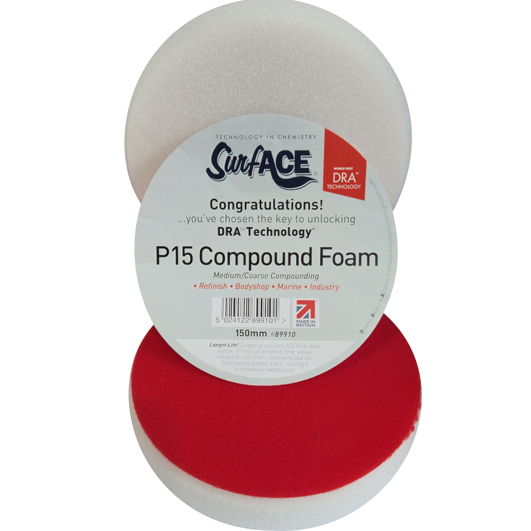 Surface P15 White Comp Pad 150 mm X 30 mm (2 Pack) – John's Paints Online