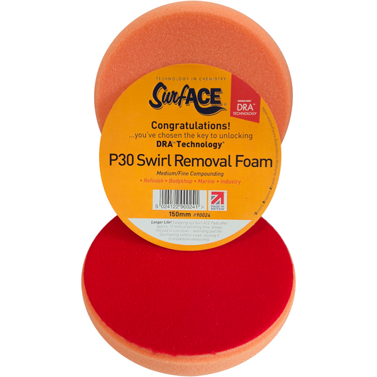 Surface P30 Swirl Orange Pad 150 X 25 mm (2 Pack)