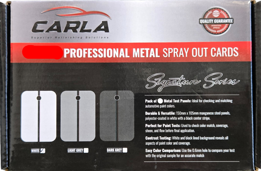 Carla Metal Spray Cards 150MM x 105MM x 0.15MM Each